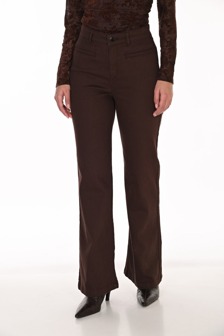 Frank Lyman Mid-Rise Flare Trousers