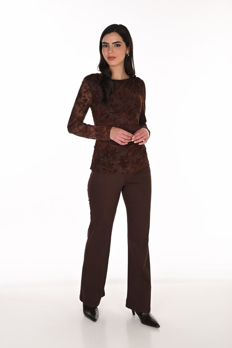 Frank Lyman Mid-Rise Flare Trousers