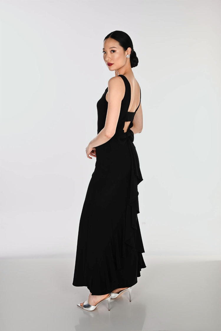 Frank Lyman Ruched Belted Maxi Dress