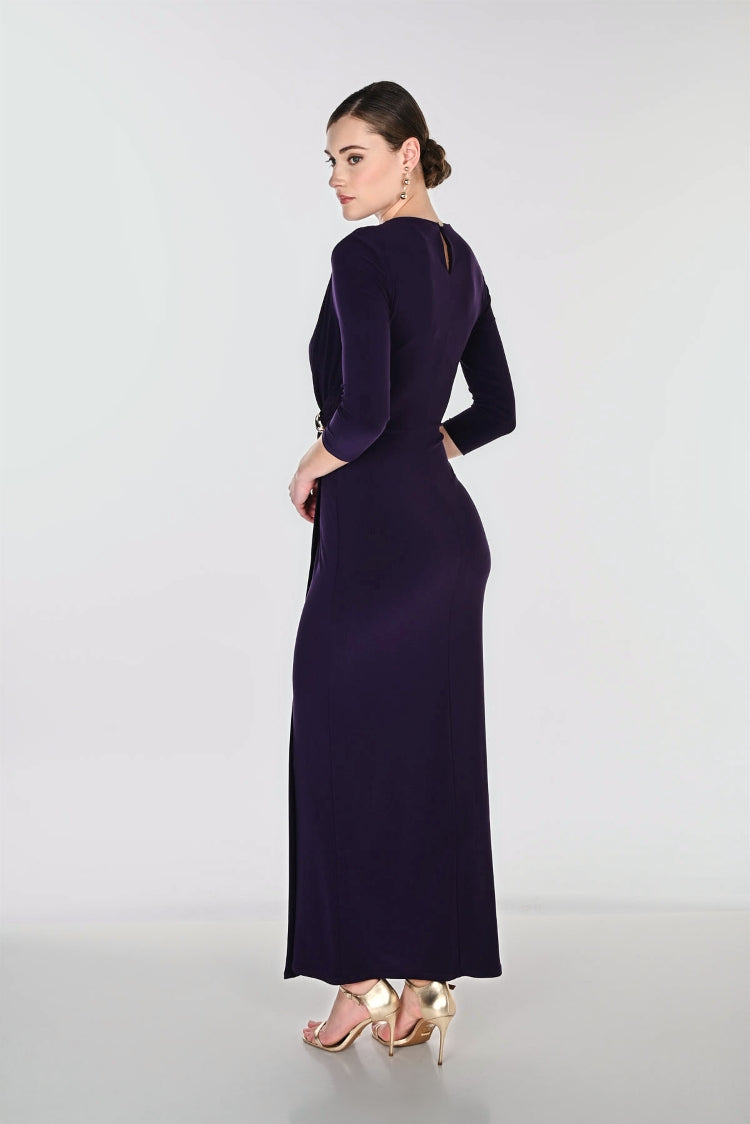 Frank Lyman Maxi wrap Dress With Jewel Detail