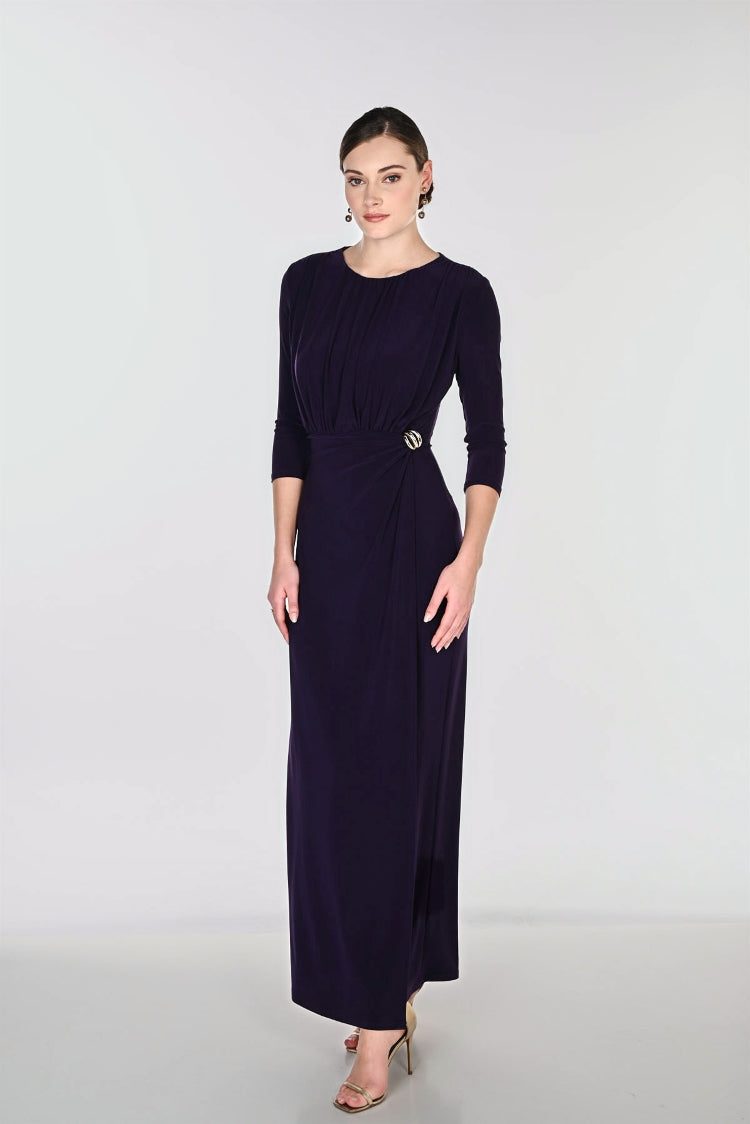 Frank Lyman Maxi wrap Dress With Jewel Detail
