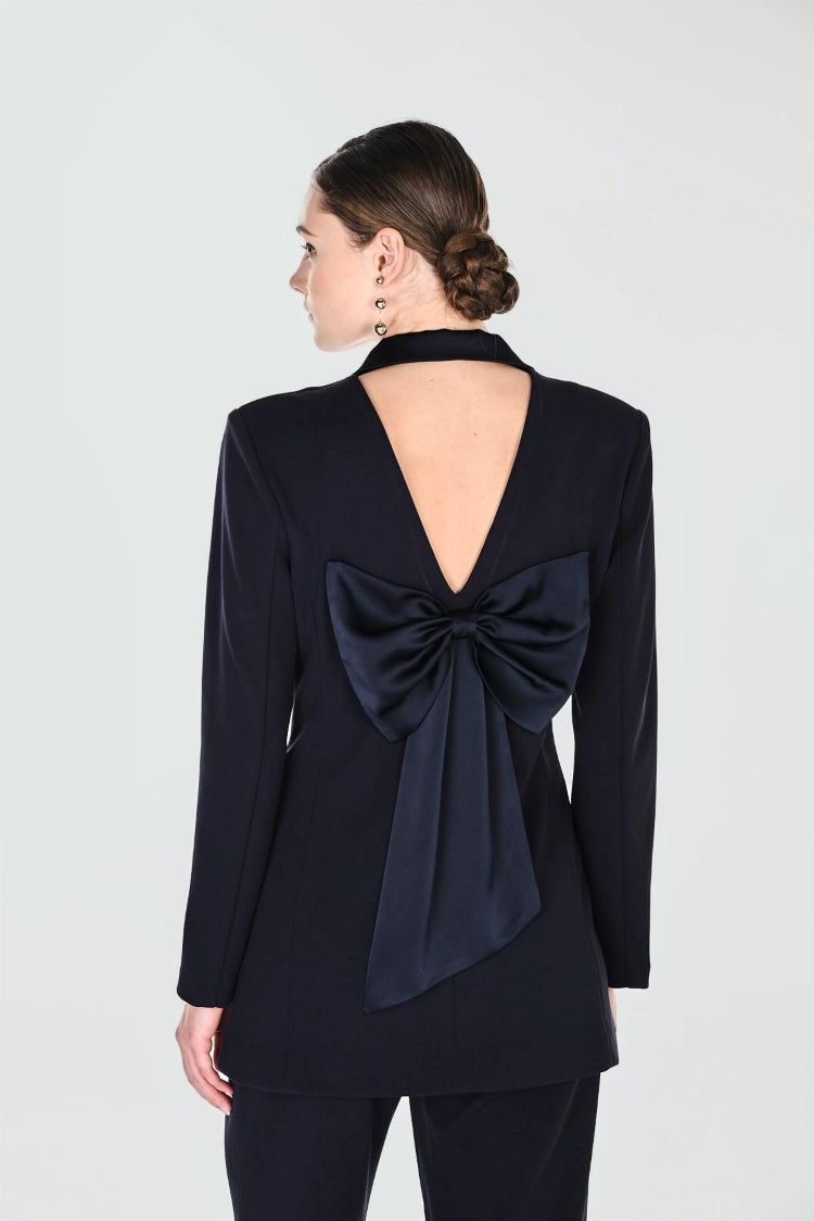 Frank Lyman Open Back Bow Blazer