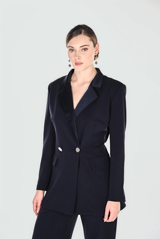 Frank Lyman Open Back Bow Blazer