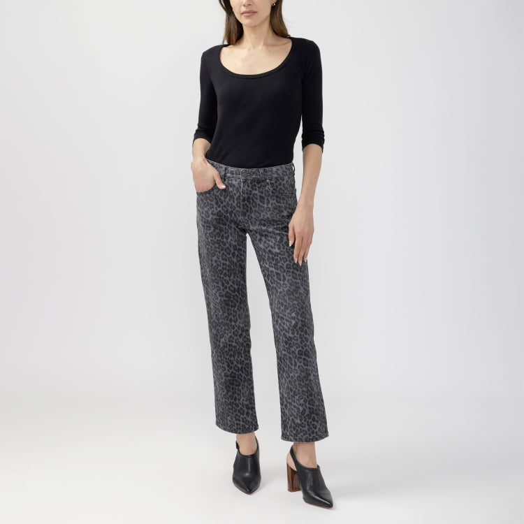 Chelsea Boyfriend Leopard Print Jeans