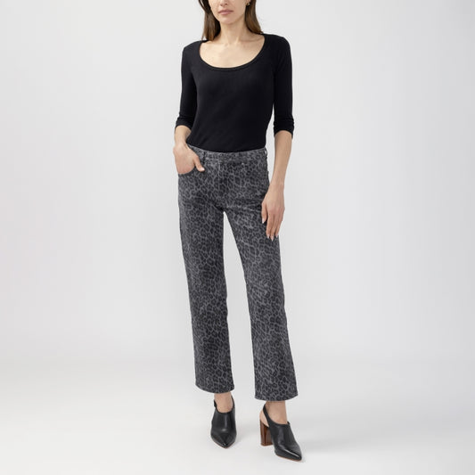 Chelsea Boyfriend Leopard Print Jeans