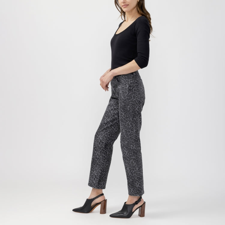 Chelsea Boyfriend Leopard Print Jeans