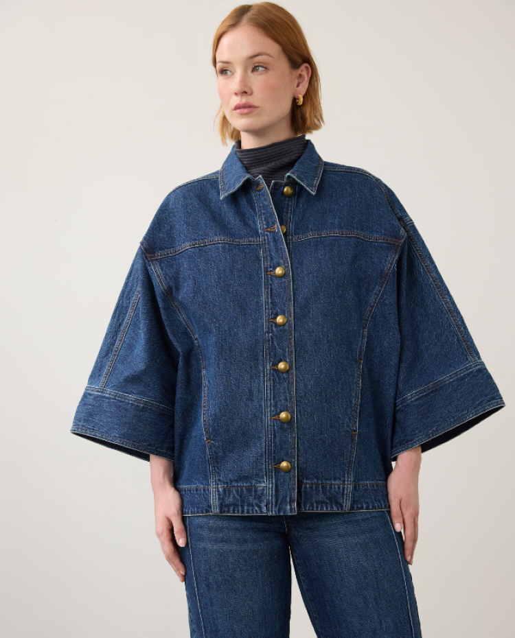 Kimono Sleeve Denim Jacket