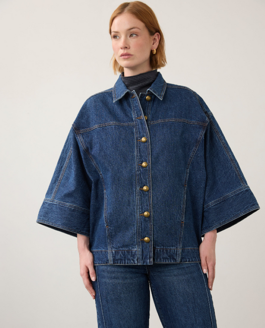 Kimono Sleeve Denim Jacket