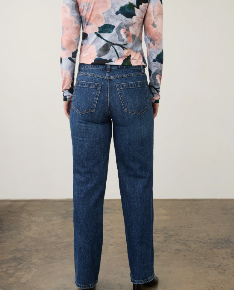 Mid Rise Wide Leg Jeans