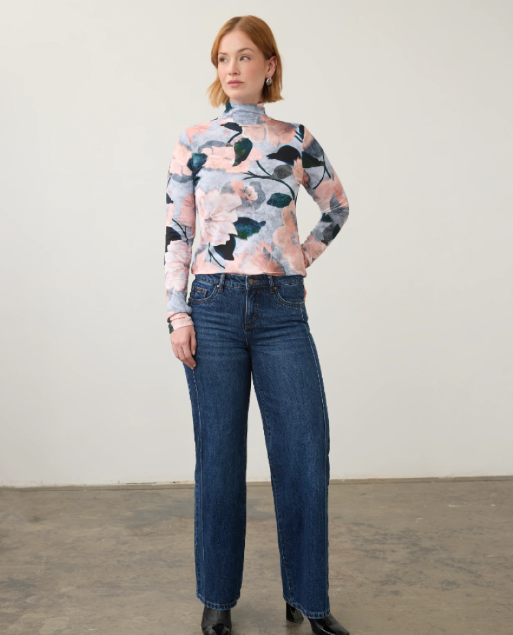 Mid Rise Wide Leg Jeans