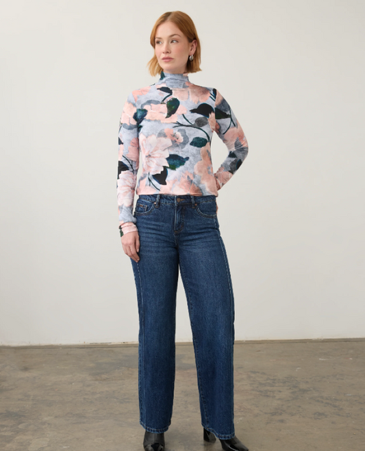 Mid Rise Wide Leg Jeans