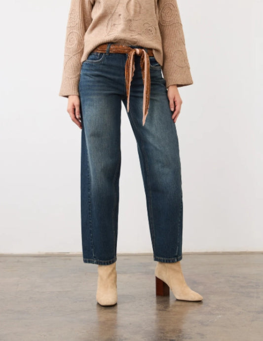 French Dressing Jeans Mid Rise Barrel Leg Jeans
