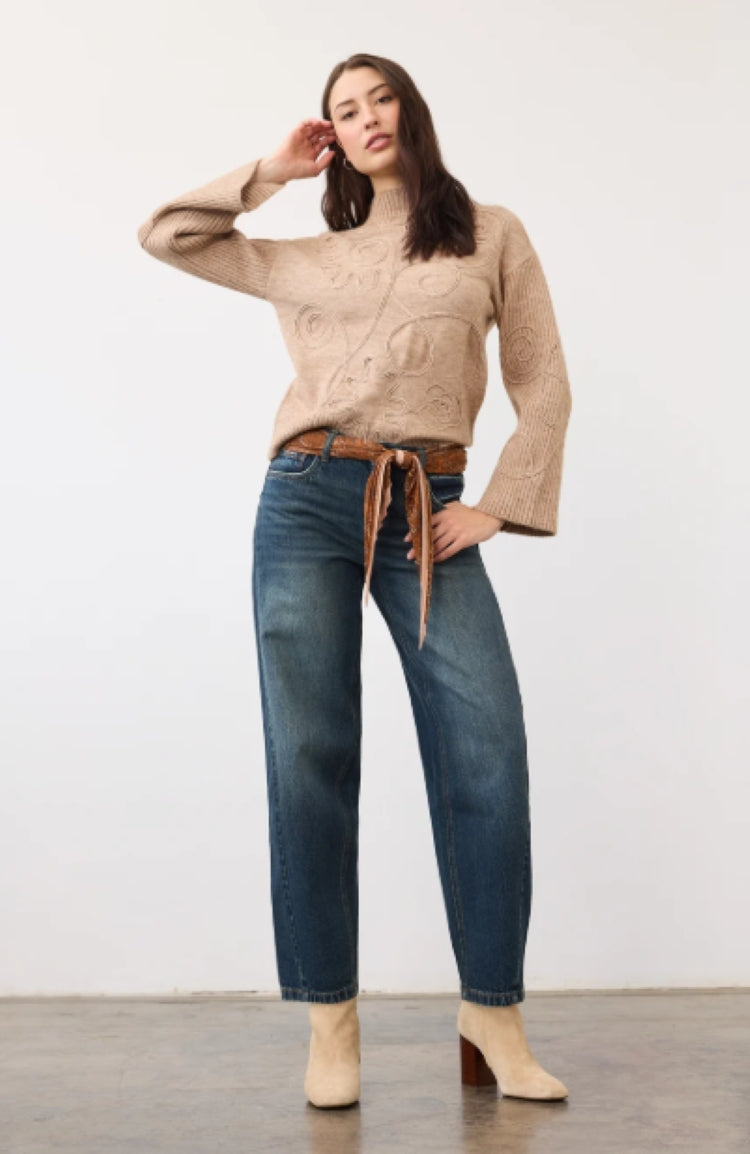 French Dressing Jeans Mid Rise Barrel Leg Jeans