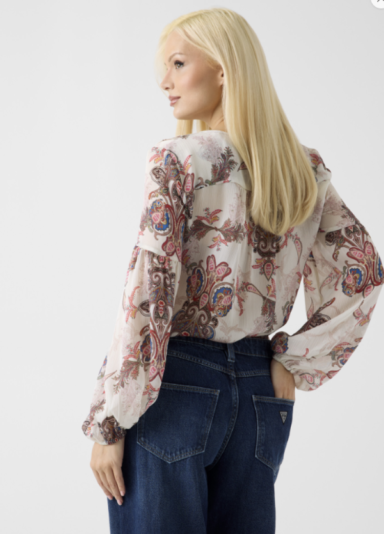 Long Sleeve Ruffled Blouse
