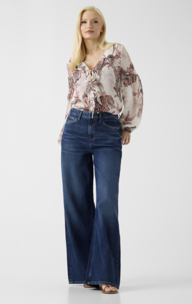 Long Sleeve Ruffled Blouse