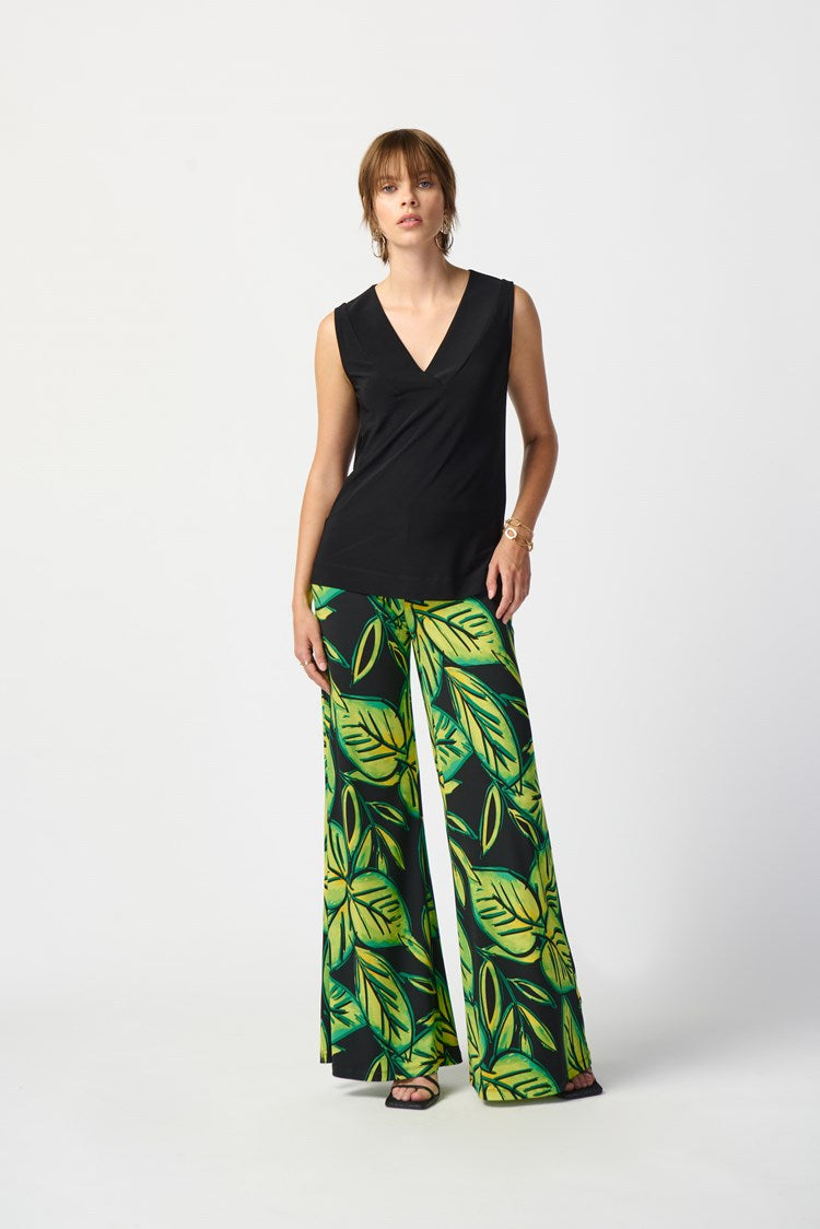 ﻿Joseph Ribkoff Style: 241239, Silky Knit Sleeveless Top, black, full view 2