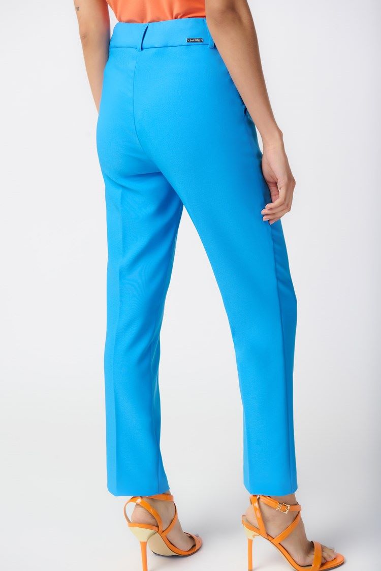 ﻿Joseph Ribkoff Style: 241188 Stretch Slim-fit Pants French Blue Back View
