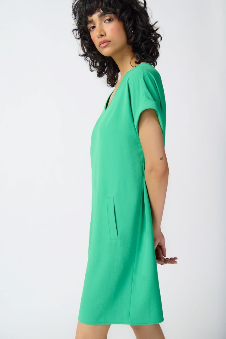 Joseph Ribkoff Style: 241129, Stretch Woven Straight Dress, side view
