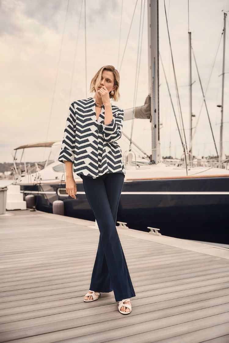 High Waisted Flare Trousers