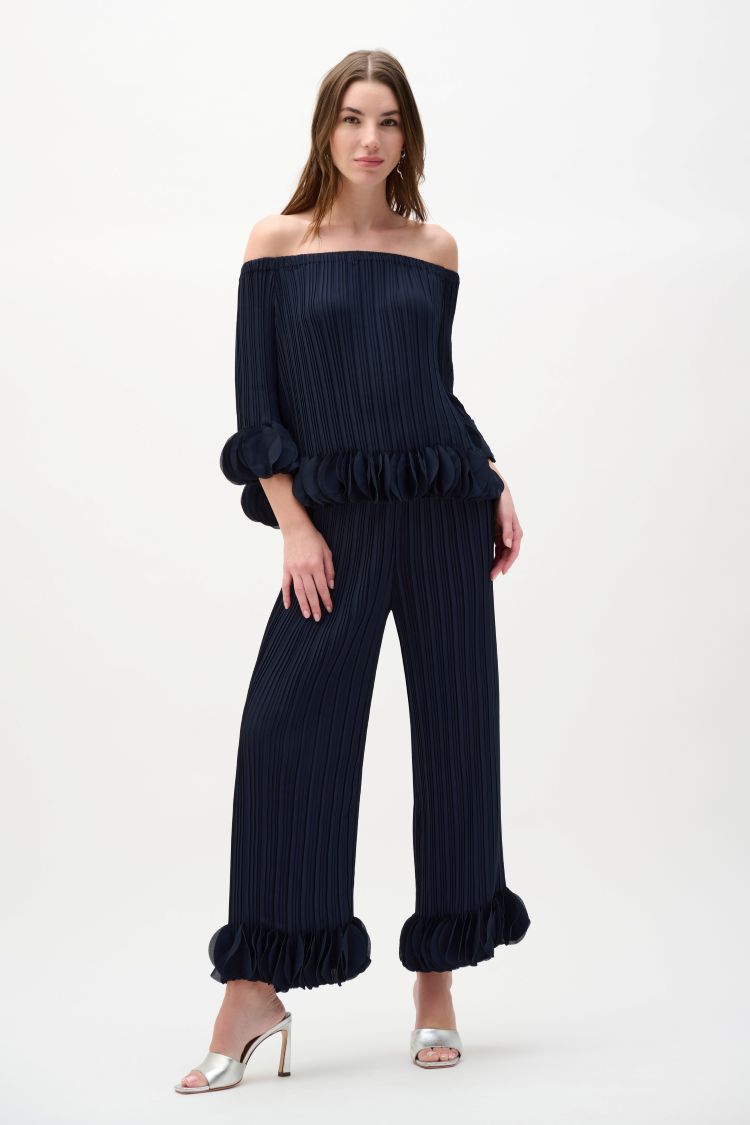 Pleated Wide Leg Trouser