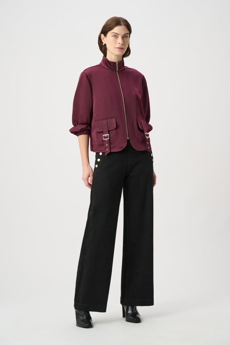 Joseph Ribkoff Pull-On Wide Leg Denim Pants