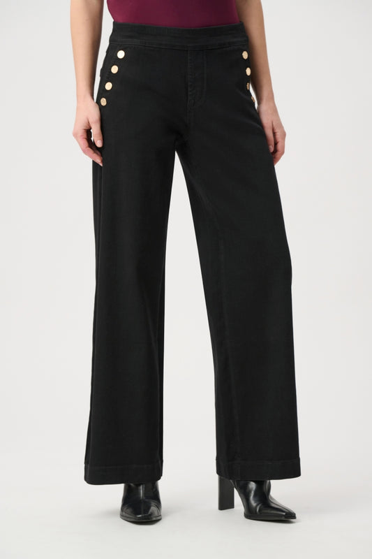 Joseph Ribkoff Pull-On Wide Leg Denim Pants
