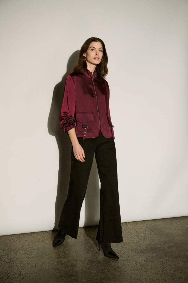 Joseph Ribkoff Pull-On Wide Leg Denim Pants