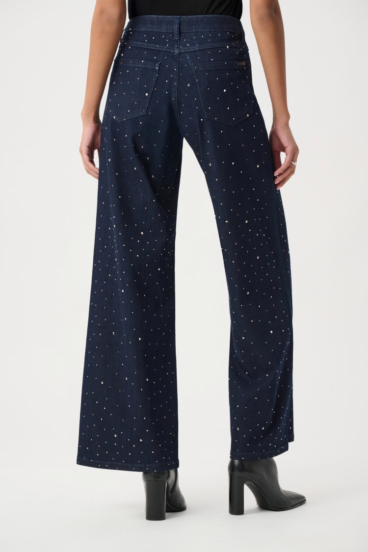 Joseph Ribkoff Embellished Wide-Leg Trousers