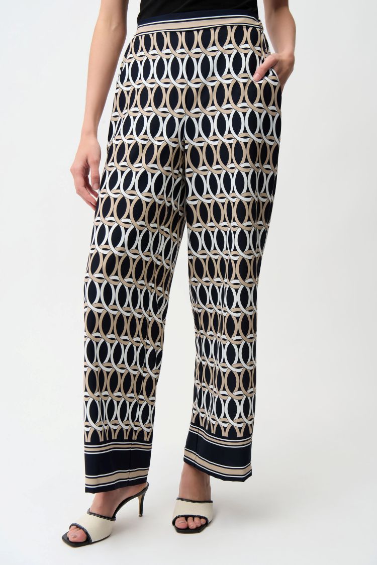 Geometric Mid-Rise Trouser