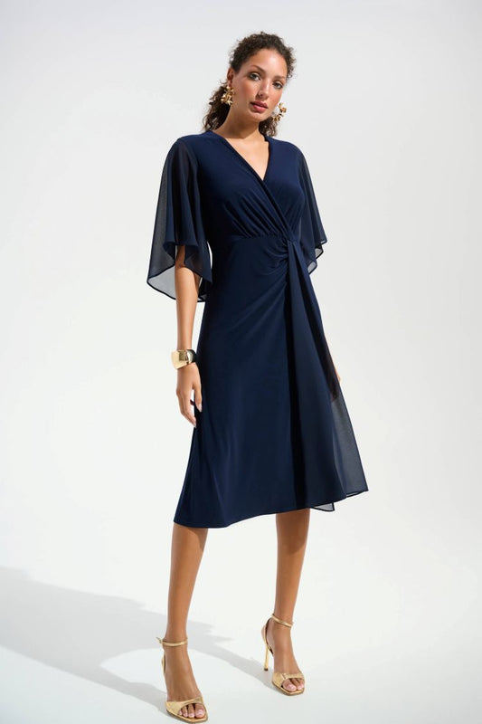 Knee Length Wrap Dress