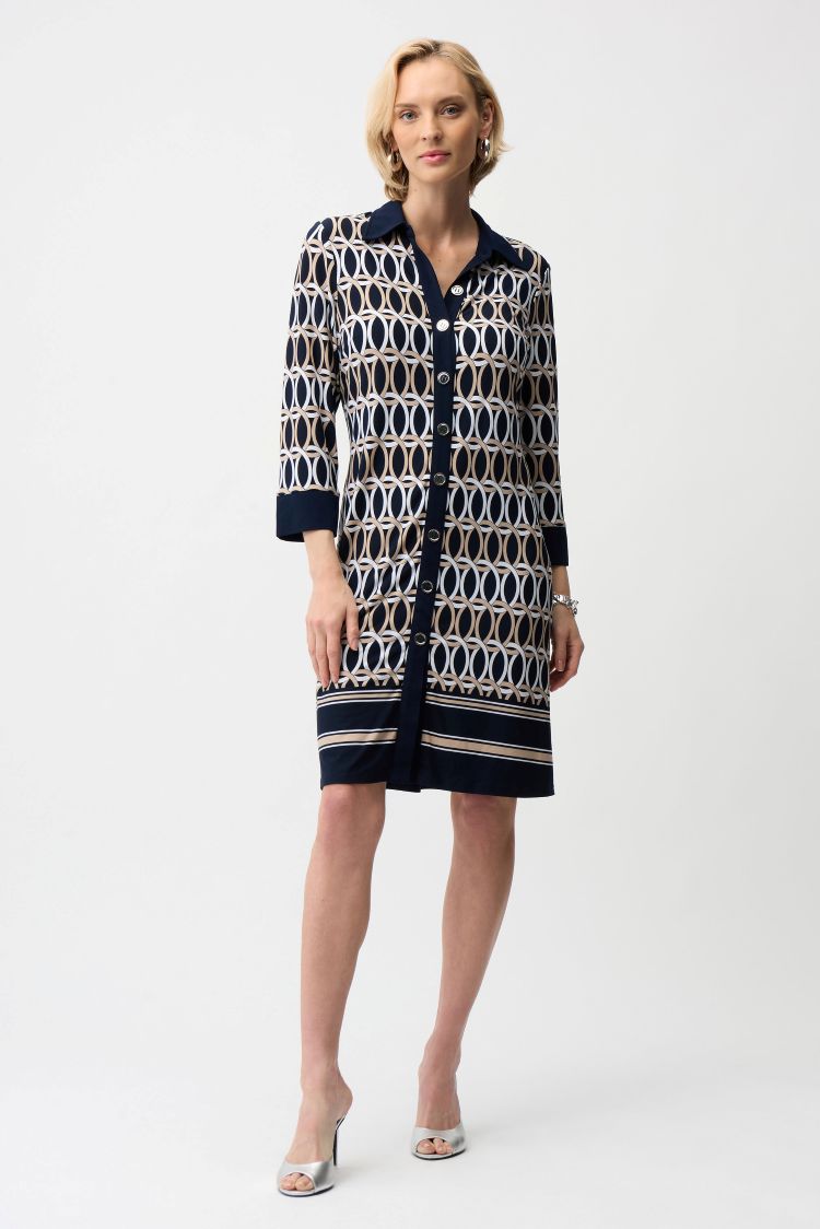 Geometric Shirt Dress