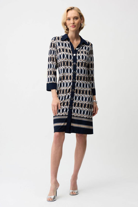 Geometric Shirt Dress