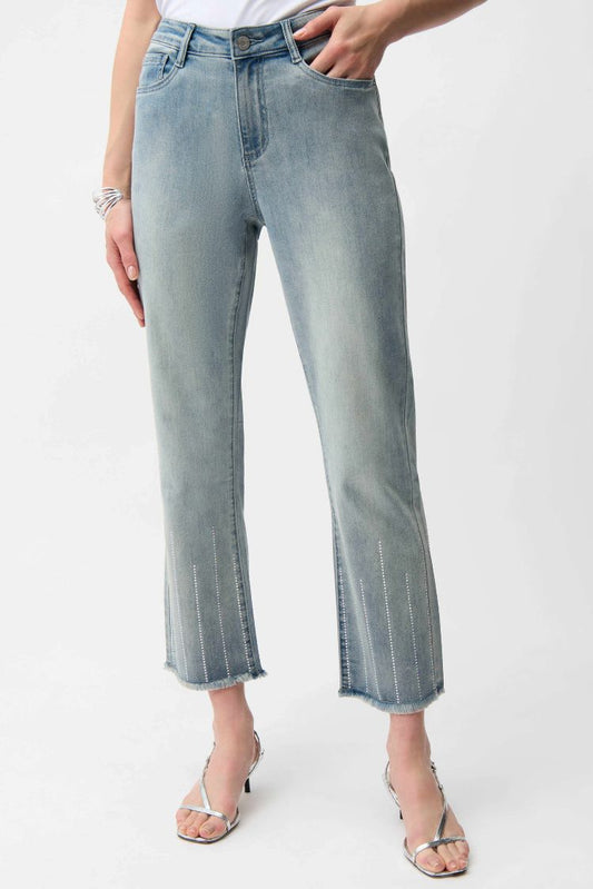 Cropped Rhinestone Jeans