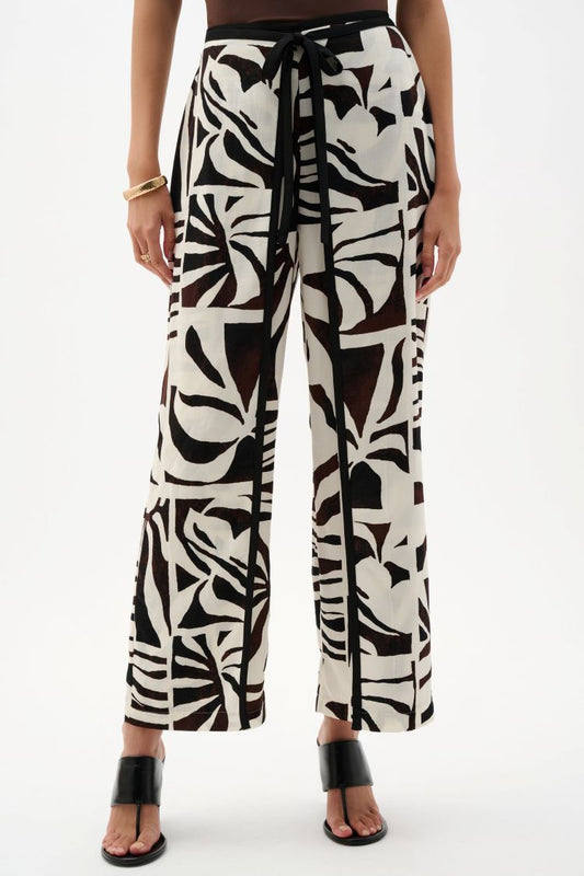 Abstract Floral Print Pants