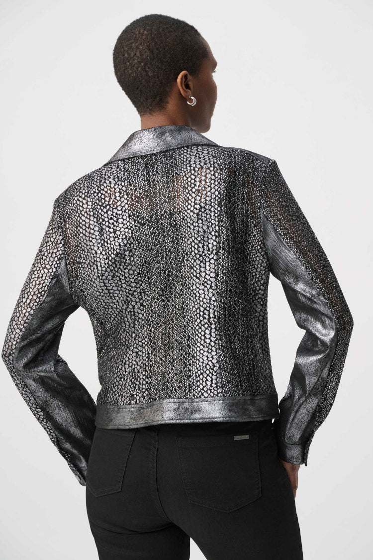 Joseph Ribkoff Faux Suede Moto Jacket