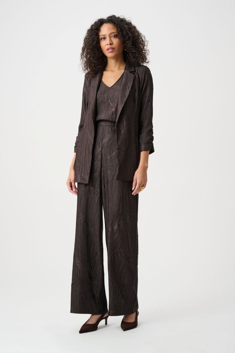 Pleated Satin Blazer