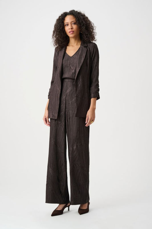 Pleated Satin Blazer