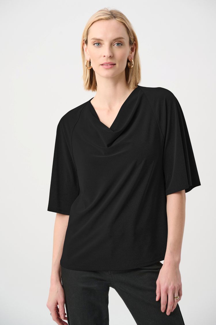 Silky Cowl Neck Top