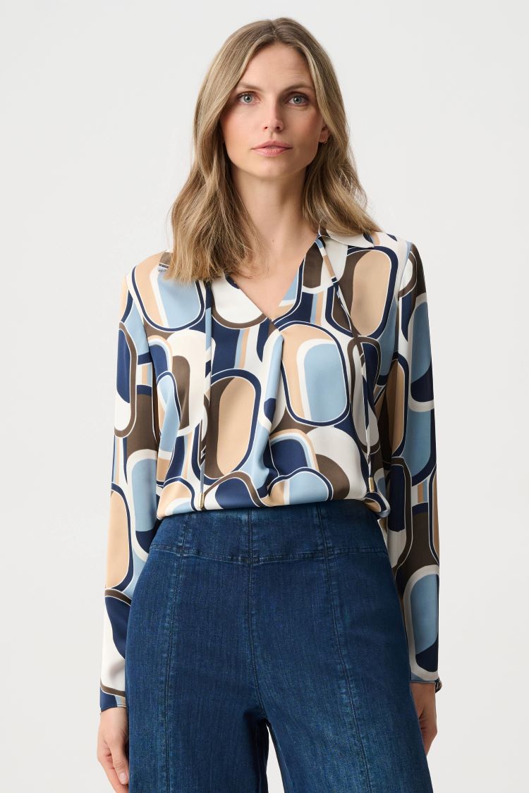 Abstract Print Pullover Blouse