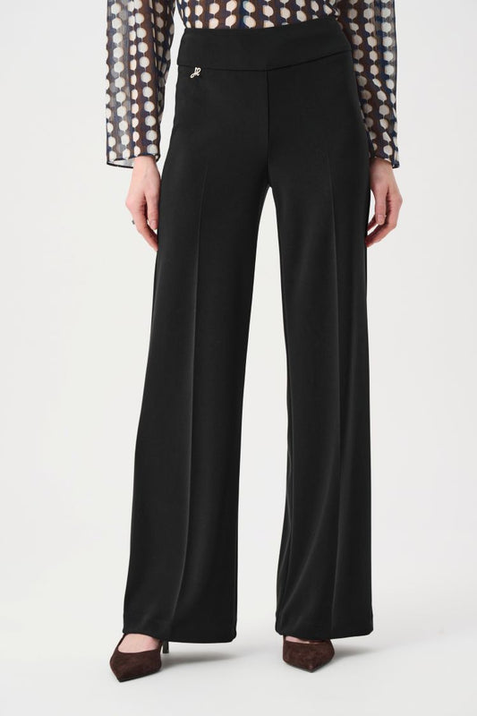 Silky Wide Leg Pull-On Pants
