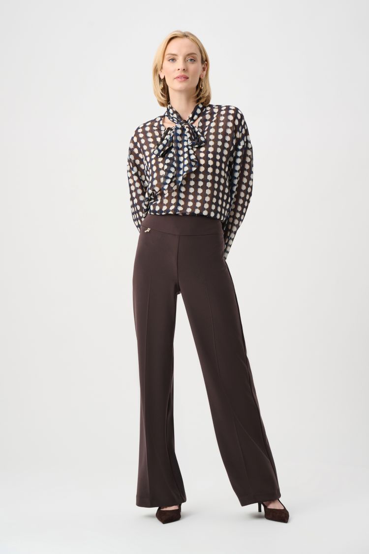 Silky Wide Leg Pull-On Pants