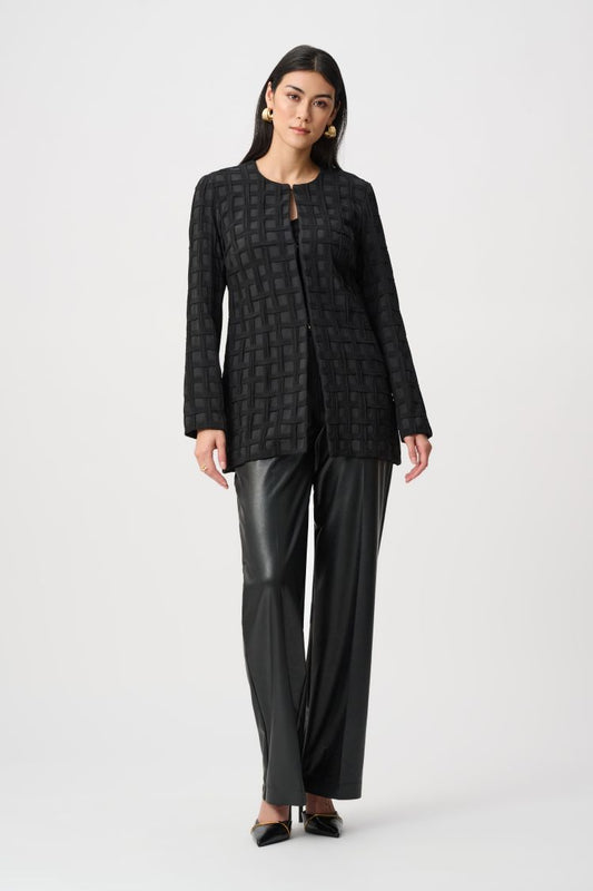 Jacquard Collarless Jacket