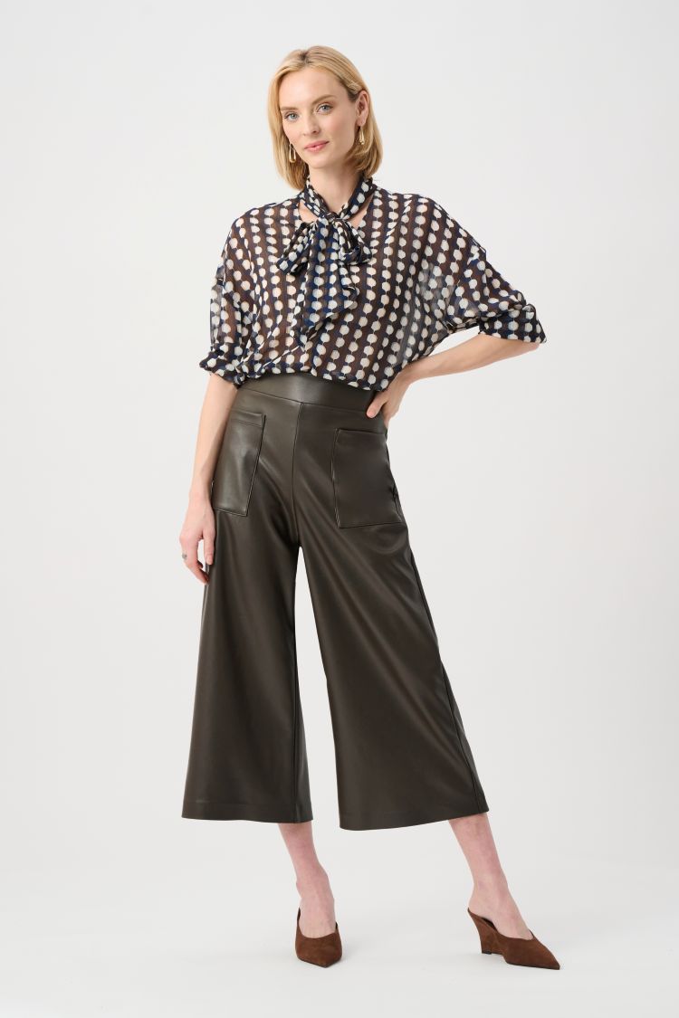 Leatherette Pull On Pants