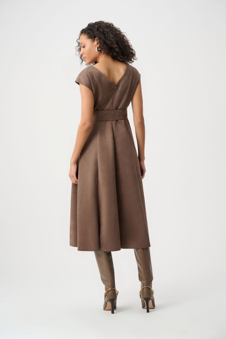 Scuba Suede Midi Dress