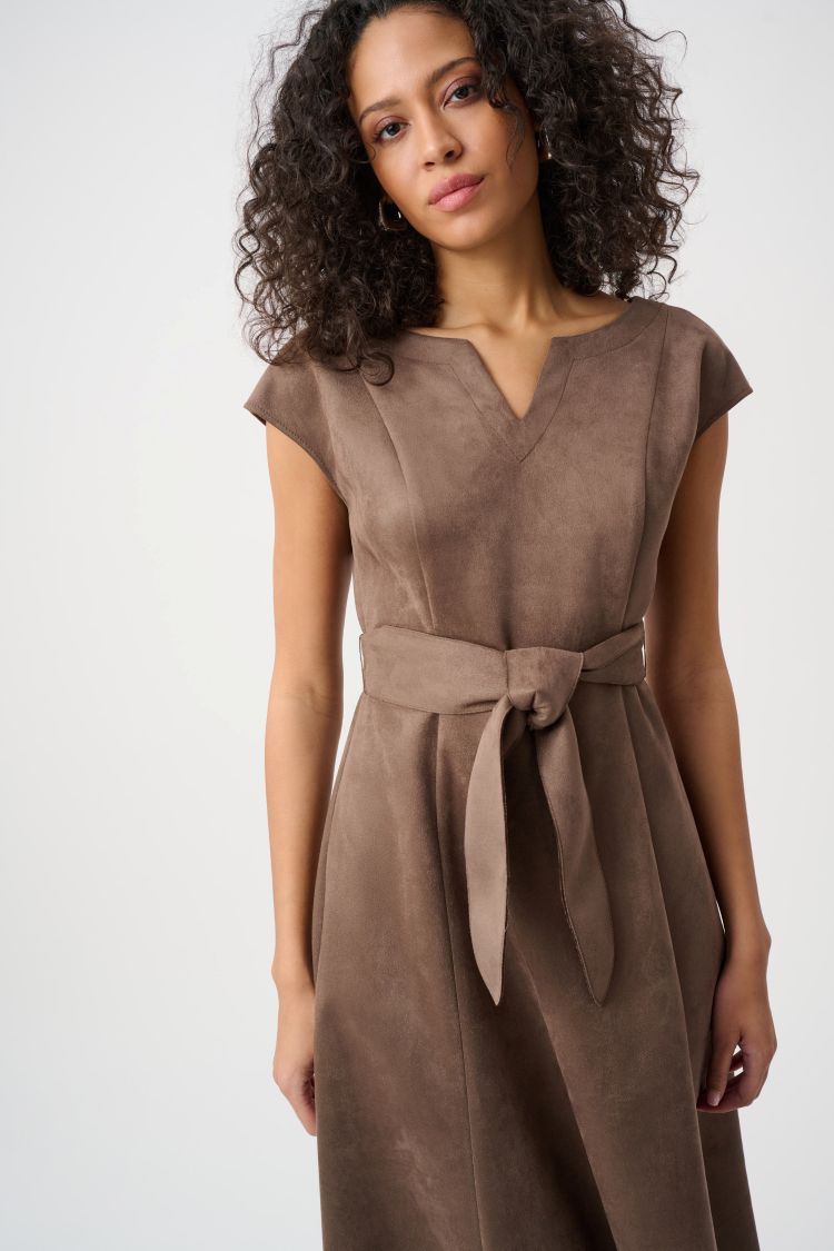 Scuba Suede Midi Dress