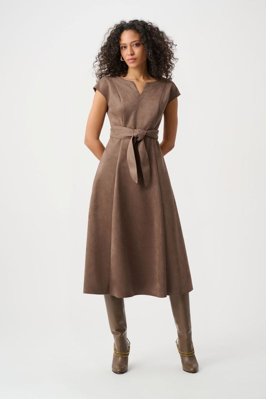 Scuba Suede Midi Dress
