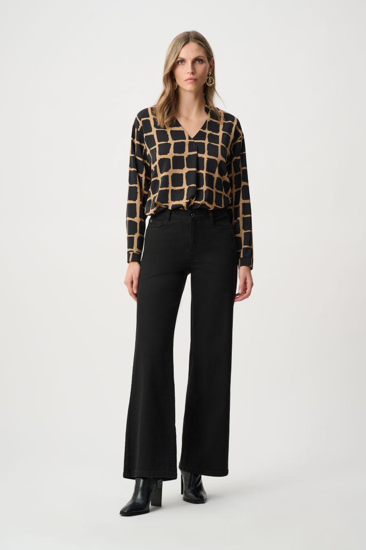 V-Neck Button Blouse