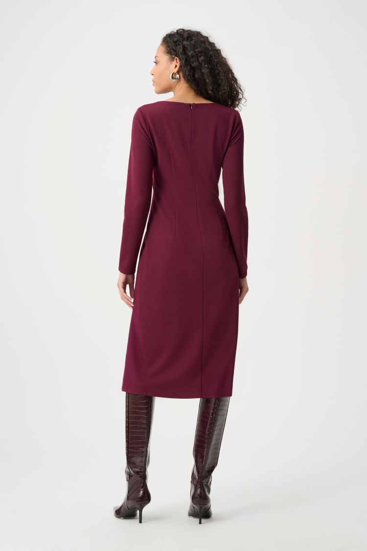 Midi Wrap Dress With Button Detail