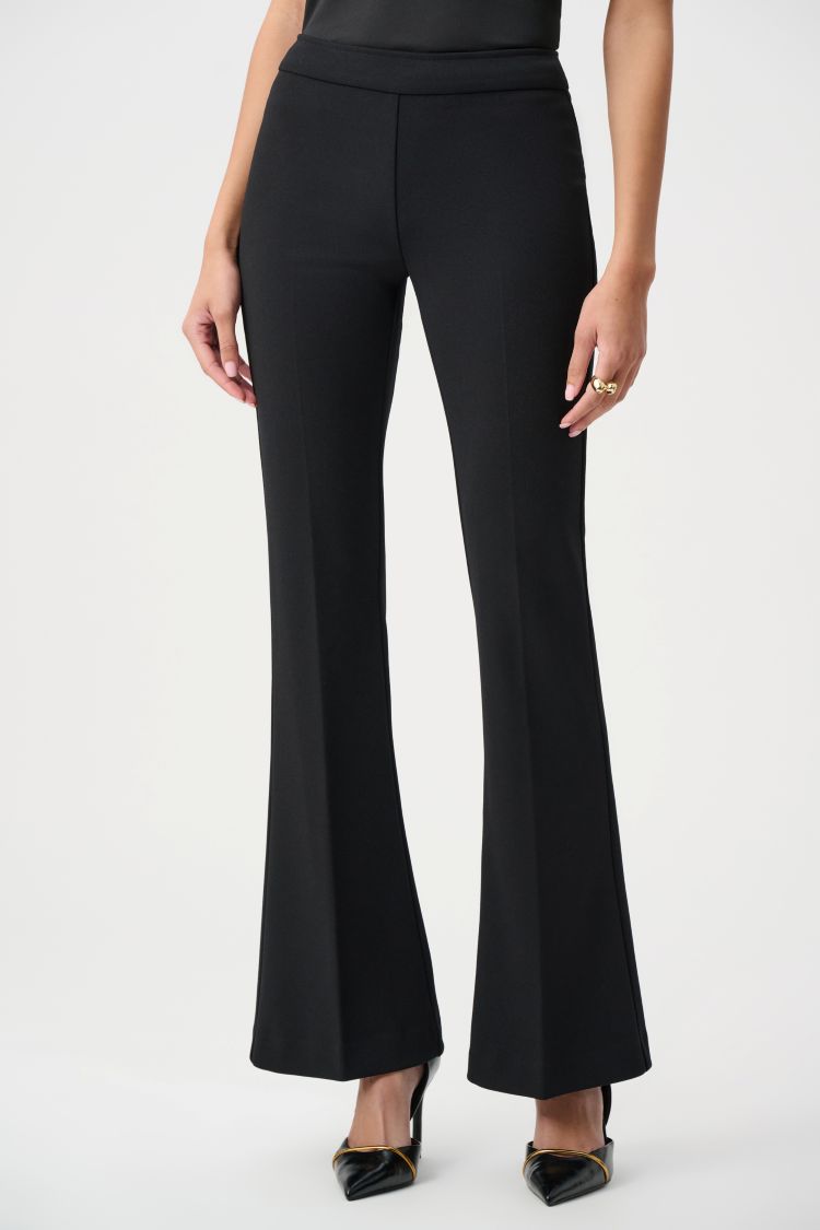 Flared Pull On Crepe Pants