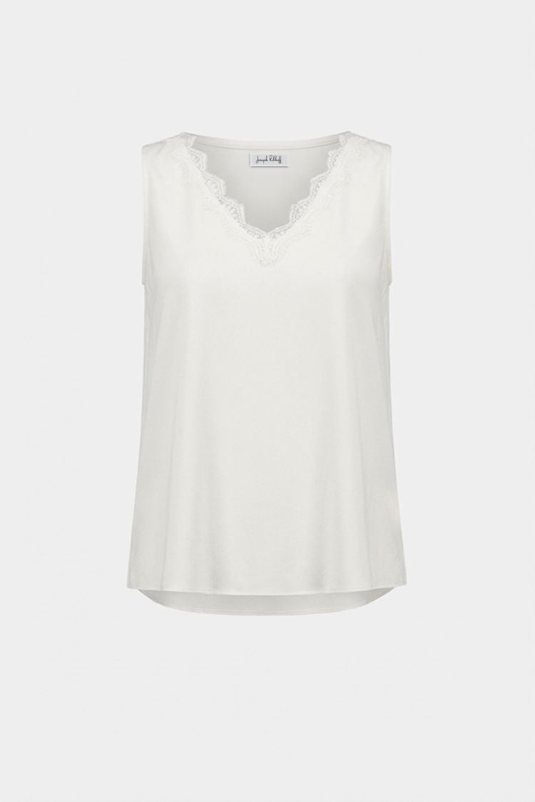 Satin Sleeveless V-Neck